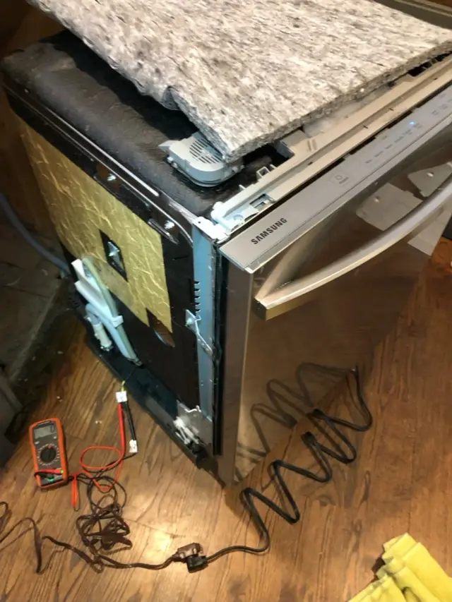 Appliance repair job completed by a Mr. Fixer technician